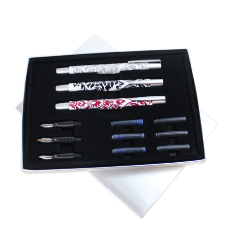 kit-caligrafia-canetas-penas-cartucho-luxo-completo