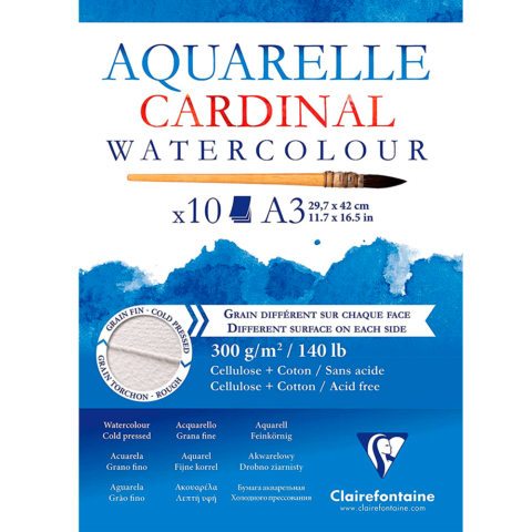 clairefontaine-aquarelle-cardinal-A3-300g
